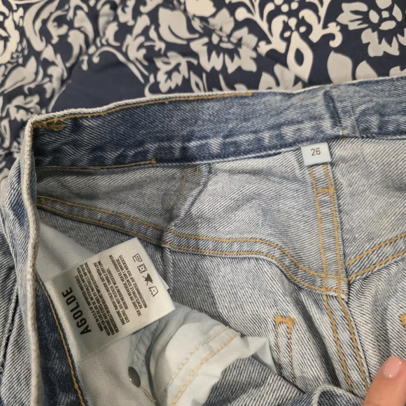 Agolde Light and Medium Blue Straight Leg Jeans LOT Of 3! Size 26 & 28 - Picture 6 of 9